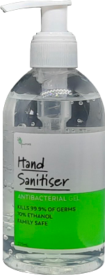 ecoVINE Citrus Hand Sanitiser 225mL with pump, Kills 99.9% of Germs Fast, 70% Ethanol, Family Safe, Lemon, Lime and Sweet Orange Oil, Hospital Grade, Not Tested on Animals,