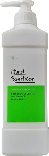 ecoVINE Citrus Hand Sanitiser 1 Litre with pump, Kills 99.9% of Germs Fast, 70% Ethanol, Family Safe, Lemon, Lime and Sweet Orange Oil, Hospital Grade, Not Tested on Animals,