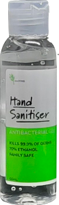 ecoVINE Citrus Hand Sanitiser 60mL squeeze bottle, Perfect size to keep in your handbag,  Kills 99.9% of Germs Fast, 70% Ethanol, Family Safe, Lemon, Lime and Sweet Orange Oil, Hospital Grade, Not Tested on Animals.